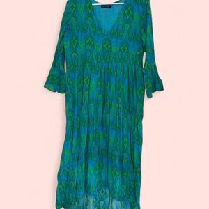 Unbranded Women's Green and Blue Dress